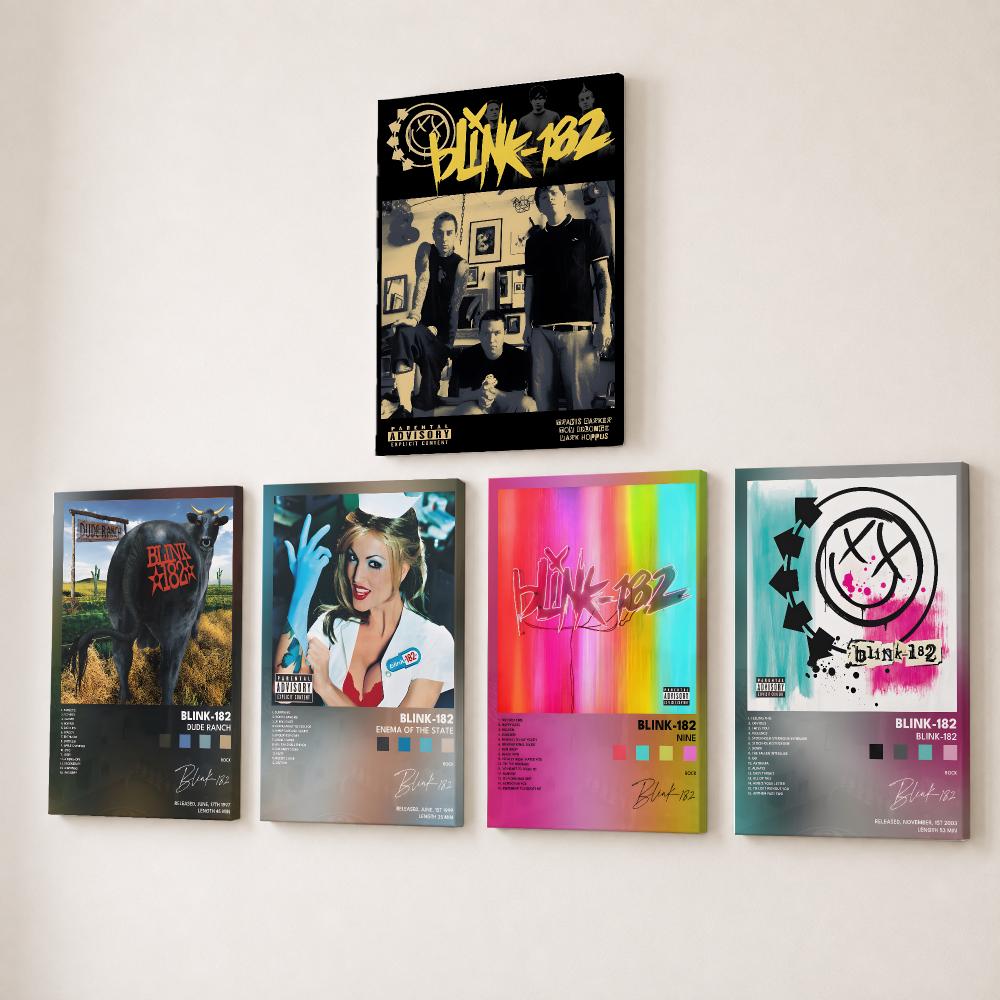 Canvas Wrap Ready - Rockband B-Blink 182 Gemälde Kalligraphie HD