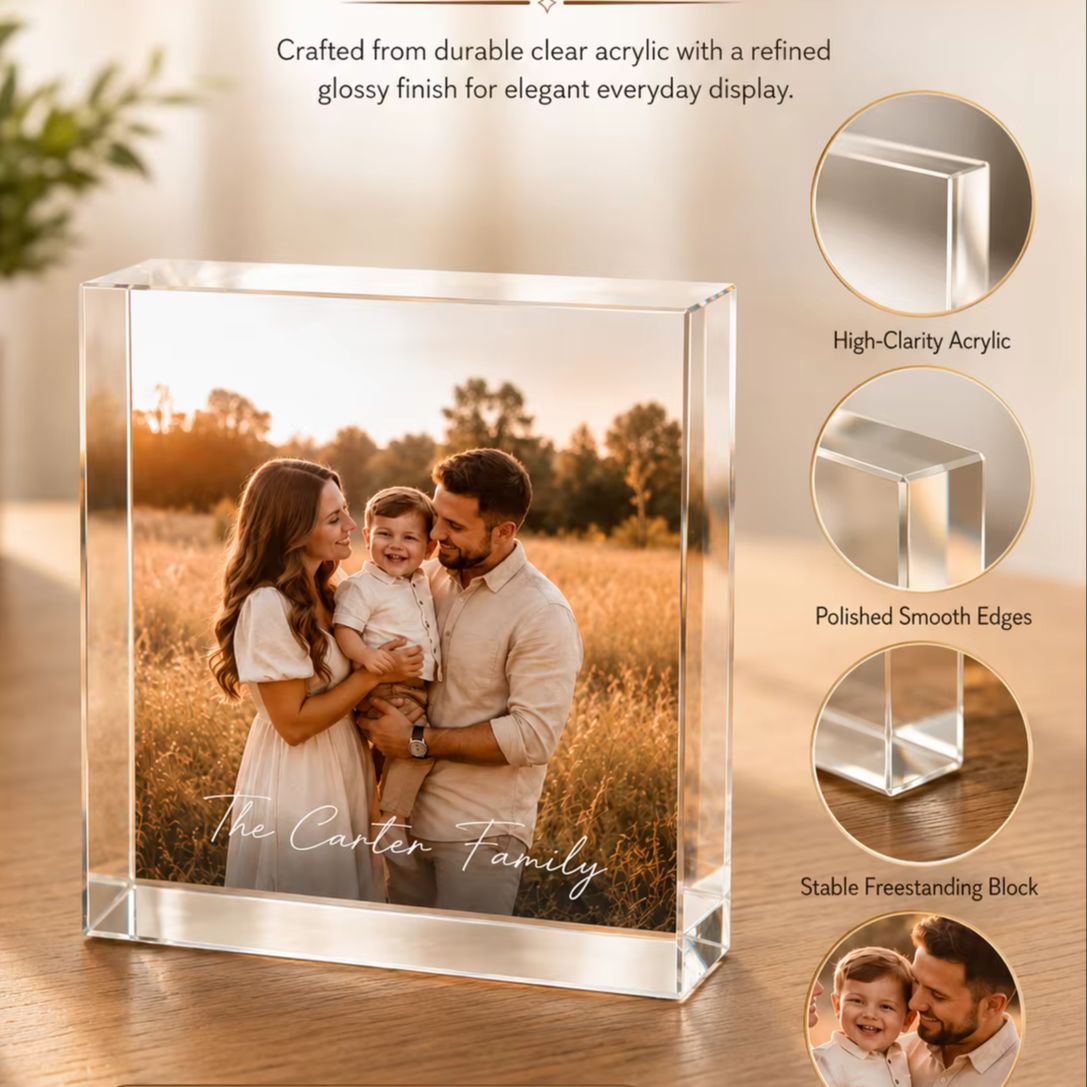 Personalisierter Familien-Acry – Photo Acrylic Block Bewertung und Preis