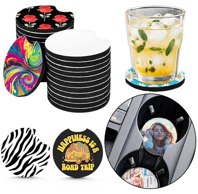 10/20 Stück Sublimations-Auto- – Coaster Sublimation Blank Bewertung und Preis