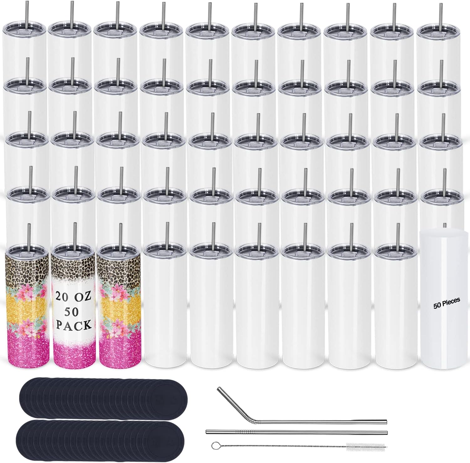 50er-Pack Sublimationsbecher B – Tumbler 20Oz White Bewertung und Preis