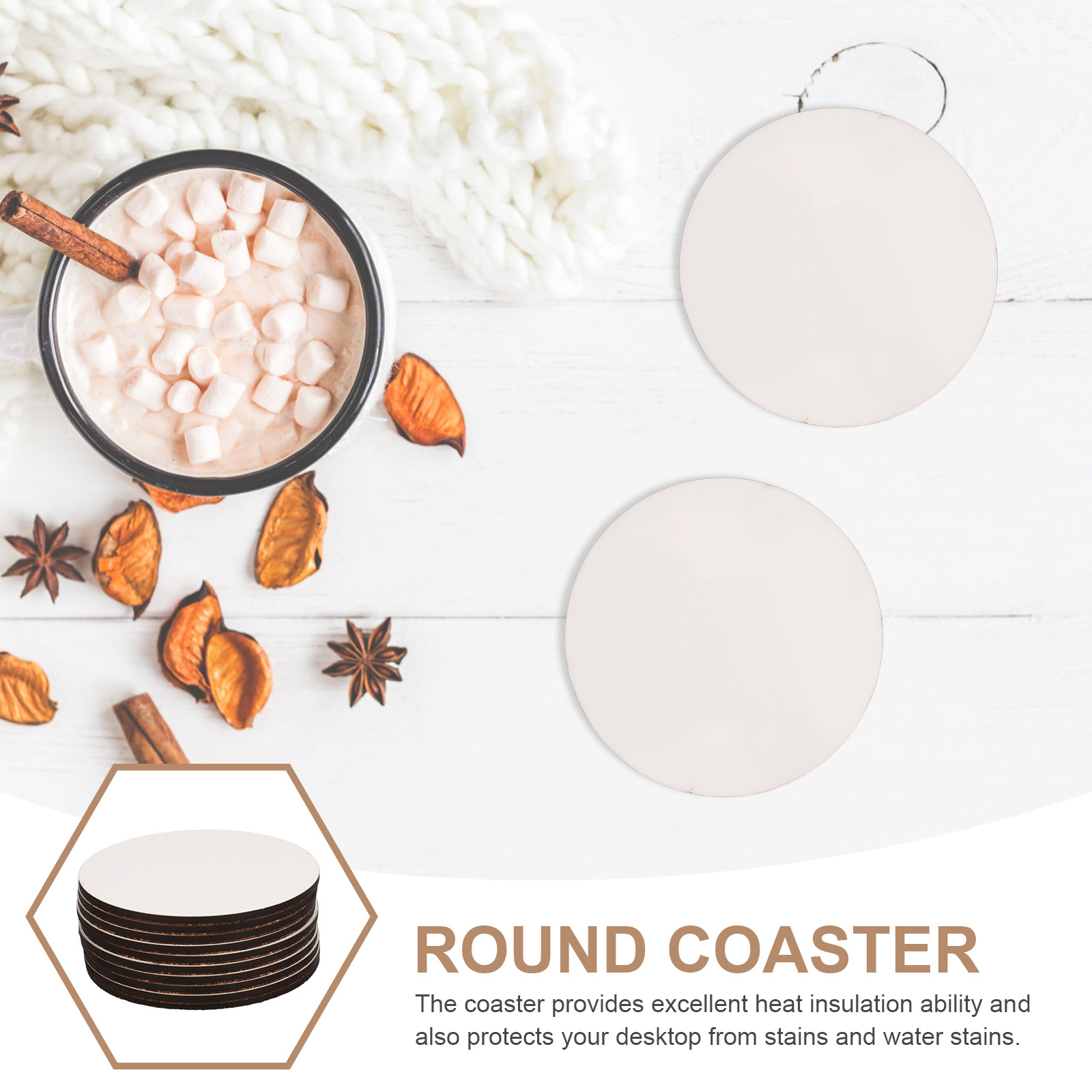10 Stück Sublimations-Holzunte – Coaster Sublimation Blank Bewertung und Preis
